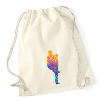 Turnbeutel Baseball Pitcher bunte Silhouette 12 Liter