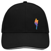 Kappe Baseball Pitcher bunte Silhouette