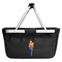 Einkaufskorb faltbar Baseball Pitcher bunte Silhouette 20...