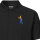 Herren Polo Shirt Baseball Batter Spieler bunte Silhouette