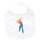 Baby Lätzchen Baseball Batter Spieler bunte Silhouette Klettverschluss