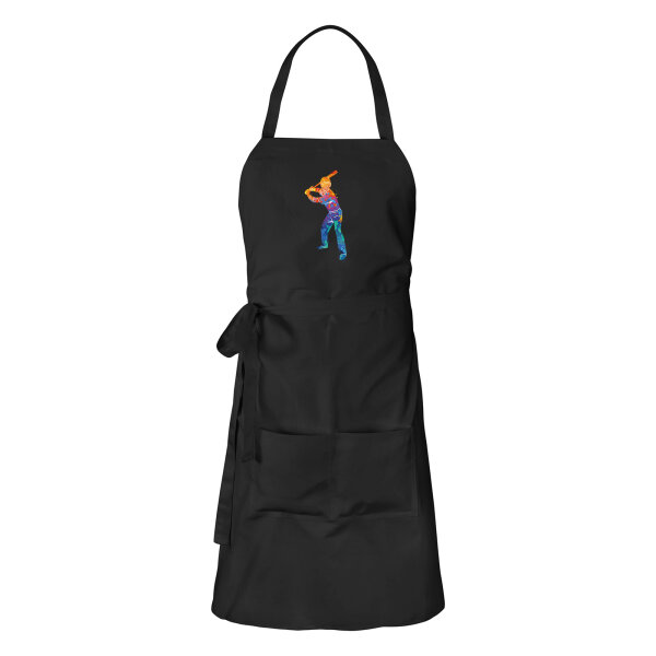 Schürze Baseball Batter Spieler bunte Silhouette mit Taschen
