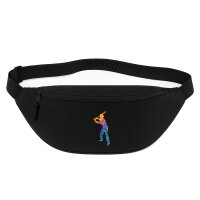 Bauchtasche Baseball Batter Spieler bunte Silhouette 2,5...