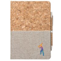 Notizbuch A5 Baseball Batter Spieler bunte Silhouette 80...