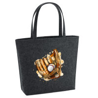 Filz Shopper Baseballhandschuh und Ball Spieler bunte...
