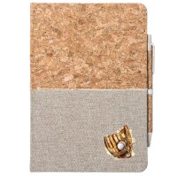 Notizbuch A5 Baseballhandschuh und Ball Spieler bunte...