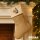 Weihnachtsstrumpf Baseballhandschuh und Ball Spieler bunte Silhouette Beige Jute