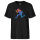 Herren T-Shirt Football Spieler bunte Silhouette