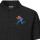 Herren Polo Shirt Football Spieler bunte Silhouette