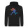 Unisex Hoodie Football Spieler bunte Silhouette