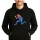 Unisex Hoodie Football Spieler bunte Silhouette
