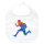 Baby Lätzchen Football Spieler bunte Silhouette Klettverschluss