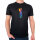 Herren T-Shirt Golf Spieler bunte Silhouette