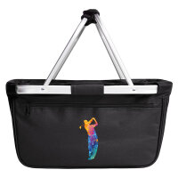 Einkaufskorb faltbar Golf Spieler bunte Silhouette 20...