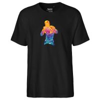 Herren T-Shirt Boxer Spieler bunte Silhouette