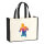 Jutetasche Boxer Spieler bunte Silhouette 21 Liter Black