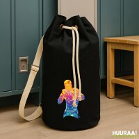 Seesack Boxer Spieler bunte Silhouette 20 Liter Black