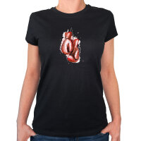 Damen T-Shirt Boxhandschuh Comic