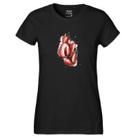 Damen T-Shirt Boxhandschuh Comic