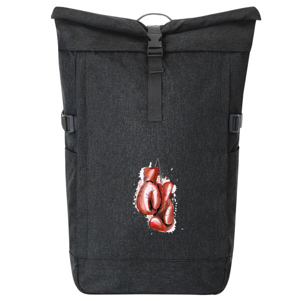 Kurierrucksack Boxhandschuh Comic 30-44 Liter Black Melange