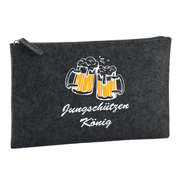 Kulturbeutel Jungschützenkönig Schützenfest 1 Liter Charcoal