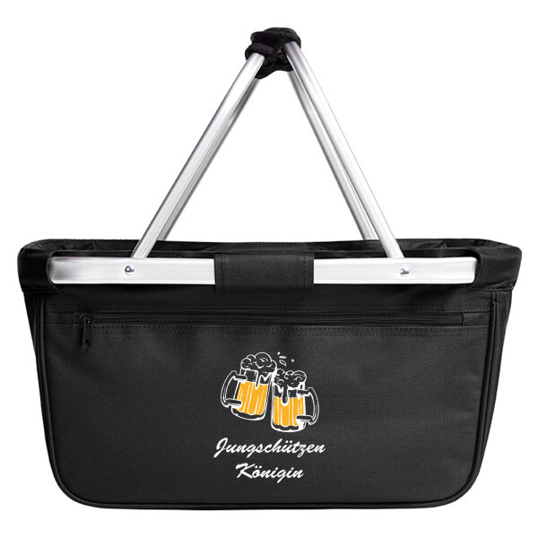 Einkaufskorb faltbar Jungschützenkönigin Schützenfest 20 Liter Black