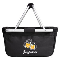 Einkaufskorb faltbar Zugführer Schützenfest Spielmannszug 20 Liter Black