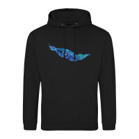 Unisex Hoodie Schwimmen bunte Silhouette