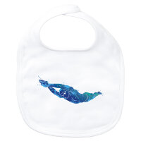 Baby Lätzchen Schwimmen bunte Silhouette...