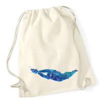 Turnbeutel Schwimmen bunte Silhouette 12 Liter