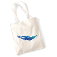Jutebeutel Schwimmen bunte Silhouette 10 Liter