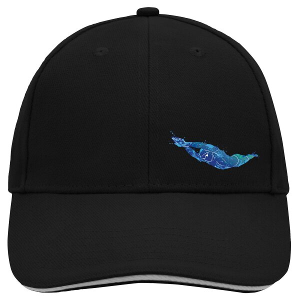 Kappe Schwimmen bunte Silhouette