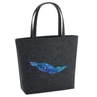 Filz Shopper Schwimmen bunte Silhouette 22 Liter