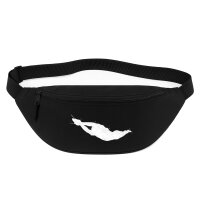 Bauchtasche Schwimmen bunte Silhouette 2,5 Liter Black