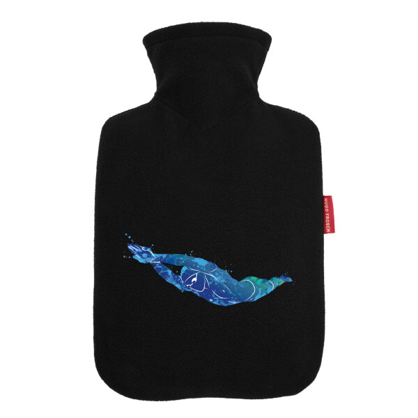 Wärmflasche Schwimmen bunte Silhouette
