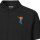 Herren Polo Shirt Badminton bunte Silhouette