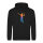 Unisex Hoodie Badminton bunte Silhouette