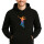 Unisex Hoodie Badminton bunte Silhouette