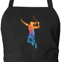 Sch&uuml;rze Badminton bunte Silhouette