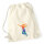 Turnbeutel Badminton bunte Silhouette 12 Liter