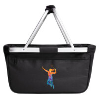 Einkaufskorb faltbar Badminton bunte Silhouette 20 Liter...
