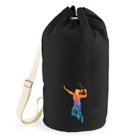 Seesack Badminton bunte Silhouette 20 Liter Black