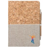 Notizbuch A5 Badminton bunte Silhouette 80 Blatt inkl....