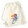 Turnbeutel Radsport bunte Silhouette 12 Liter
