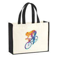 Jutetasche Radsport bunte Silhouette 21 Liter Black