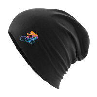 Beanie Radsport bunte Silhouette