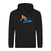 Unisex Hoodie Ski fahren bunte Silhouette
