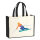 Jutetasche Ski fahren bunte Silhouette 21 Liter Black