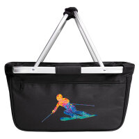 Einkaufskorb faltbar Ski fahren bunte Silhouette 20 Liter...