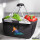 Einkaufskorb faltbar Ski fahren bunte Silhouette 20 Liter Black